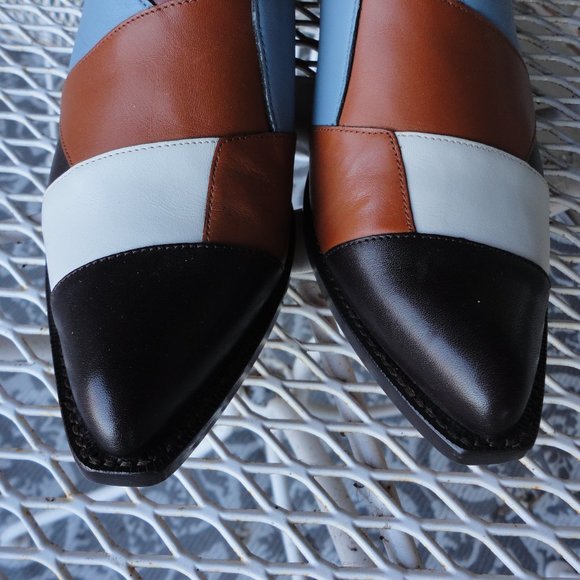 COACH Patchwork Bandit Multicolor Slip On Pointed Toe Shoes Size 6B - Picture 2 of 8
